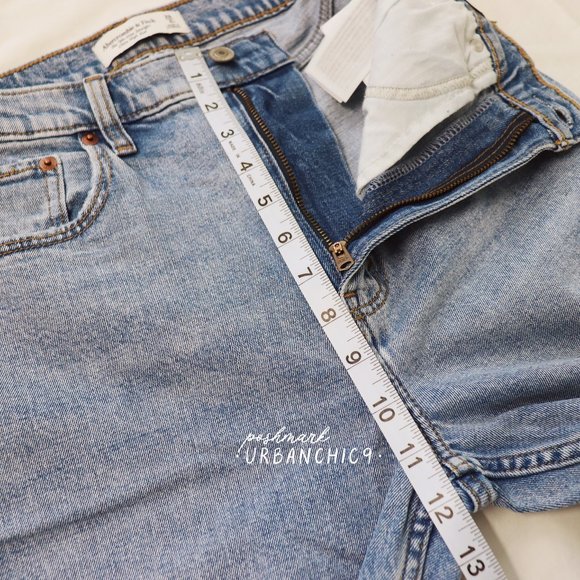 NWT ABERCROMBIE 90s Ultra High Rise Slim Straight Jean Light Blue size 28 - Picture 11 of 16